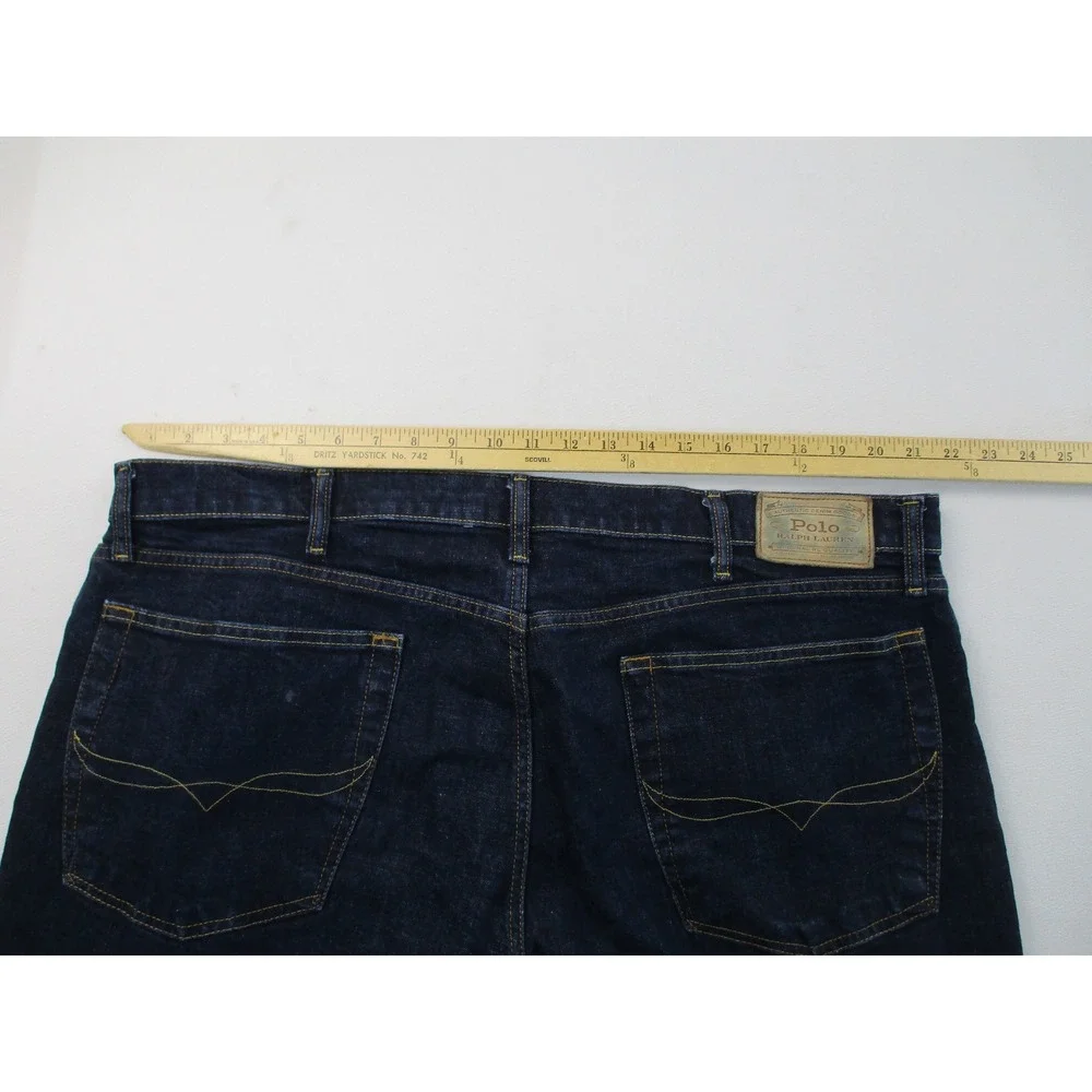 Polo Ralph Lauren Jeans Mens 40x32 Blue Classic Fit Dark Wash Straight Denim
